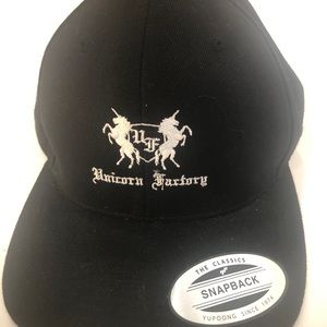 The unicorn factory adjustable black cap hat